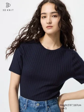 3D Knit merino-gensere for kvinner | Halv erme
