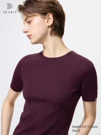 3D Knit merino-gensere for kvinner | Halv erme