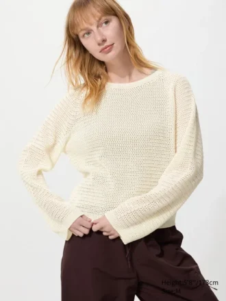 3D Knit mesh-genser for kvinner
