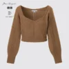 3D Knit-strikket langermede genser for kvinner