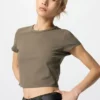 AIRism Soft Cropped T-skjorte for kvinner