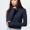 AIRism Soft Half-Zip T-skjorte for kvinner