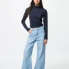 AIRism Soft Half-Zip T-skjorte for kvinner
