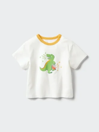 Baby Baby AIRism bomulls-T-skjorte | Dinosaur