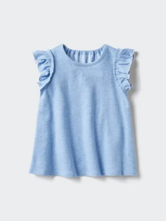 Baby Baby AIRism bomulls-T-skjorte | Med volanger
