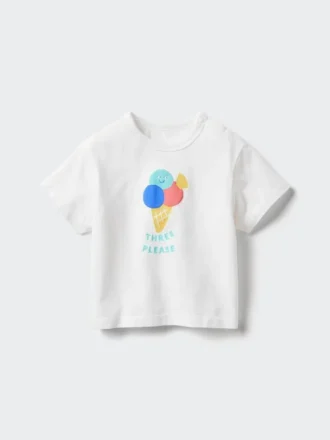 Baby Baby AIRism bomulls-T-skjorte | Trykt