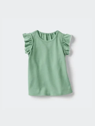 Baby Baby Dry T-skjorte med volanger på ermerne