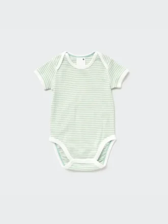 Babybodyer med korte ermer (stripet)