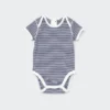 Babybodyer med korte ermer (stripet)