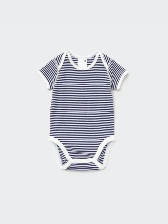 Babybodyer med korte ermer (stripet)