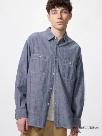 Chambray-overshirt for men
