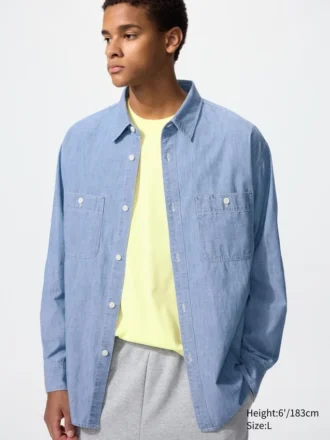 Chambray-overshirt for men