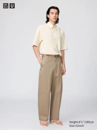 Chinobukser i bred modell for menn