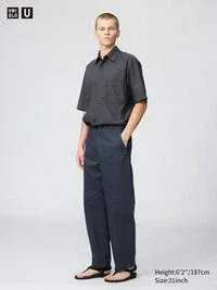 Chinobukser i bred modell for menn