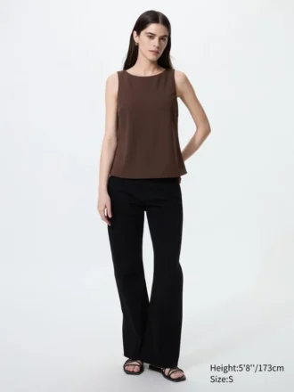 Crepe Jersey-Bh-top med båthals til damer