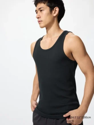 Dry Color ribbet tank-top for menn