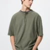 Dry Waffle Henley T-skjorte for menn
