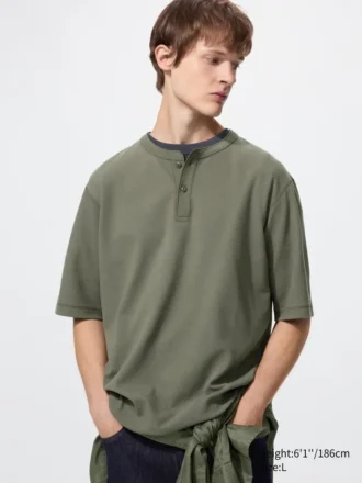 Dry Waffle Henley T-skjorte for menn