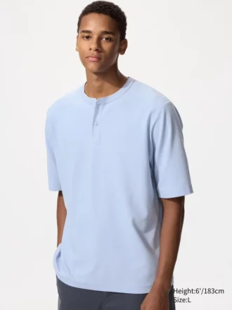 Dry Waffle Henley T-skjorte for menn