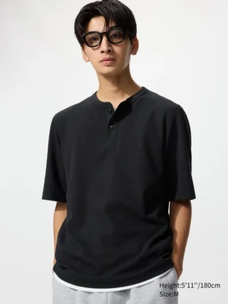 Dry Waffle Henley T-skjorte for menn