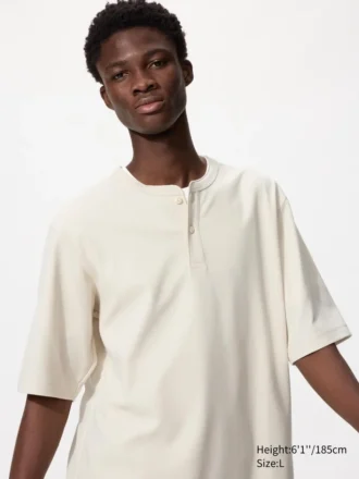 Dry Waffle Henley T-skjorte for menn