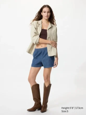 Easy shorts i bomull for damer | Denim