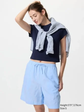 Easy shorts i linblanding for damer