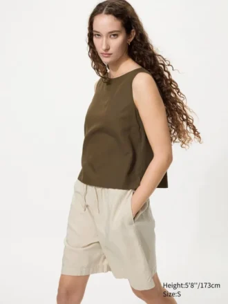 Easy shorts i linblanding for damer
