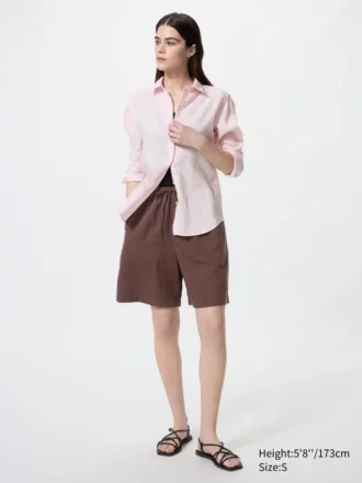 Easy shorts i linblanding for damer