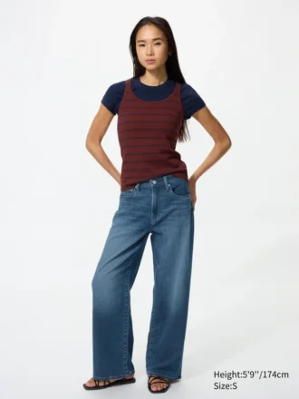 Ezy Wide Straight Jeans for kvinner