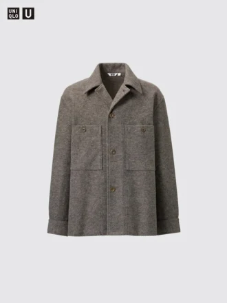 Fleece-jersey-overshirt for men