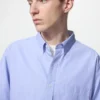 Herre-skjorte i bredvevd stoff | Button-down | Hairline-stoff