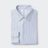 Herre-skjorte i super non-iron jersey, slim fit | Stripet