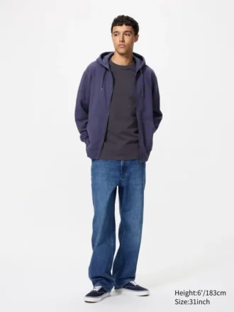 Herrejeans med vid, rett passform