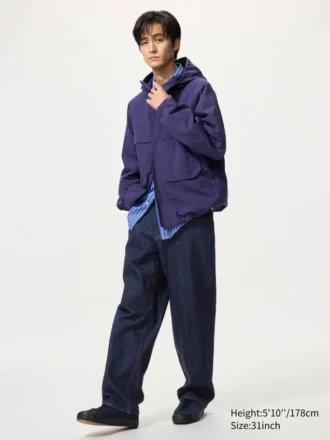 Herrejeans med vid, rett passform