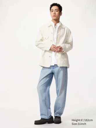 Herrejeans med vid, rett passform