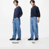 Herrejeans med vid, rett passform