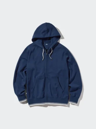 Hettegenser med glidelås for kvinner (Stripe)