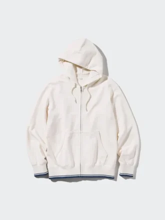 Hettegenser med glidelås for kvinner (Stripe)