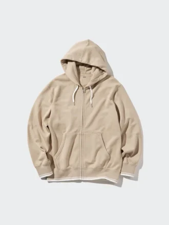 Hettegenser med glidelås for kvinner (Stripe)