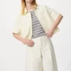 Jersey-plisserte lange Shorts für damer