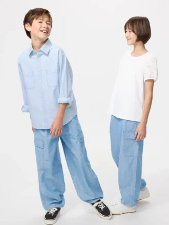 Joggebukse for barn | Chambray