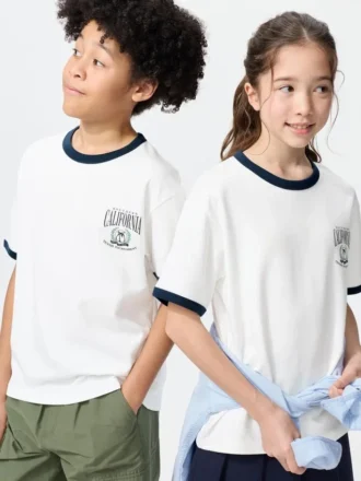 Kids AIRism Cotton Graphic T-skjorter