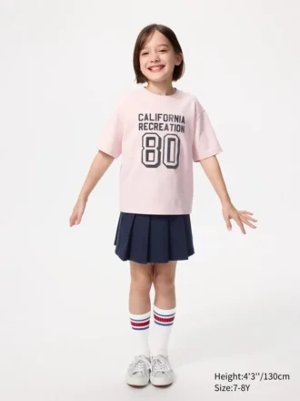 Kids AIRism Cotton Graphic T-skjorter