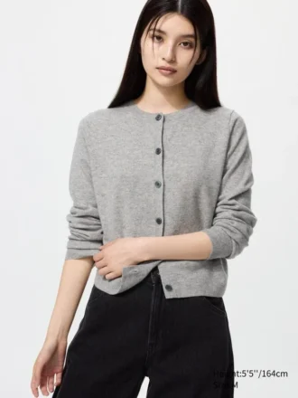 Kort kashmircardigan for damer