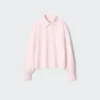 Kort Oxford-skjorte for damer | Stripet