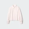 Kort Oxford-skjorte for damer | Stripet