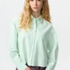 Kort Oxford-skjorte for kvinner