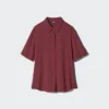 Kortærmet bluse i rayon for damer