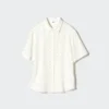 Kortærmet bluse i rayon for damer | Prikk